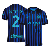 DUMFRIES #2 Inter Milan Home Soccer Jersey 2025/26 Blue&Black